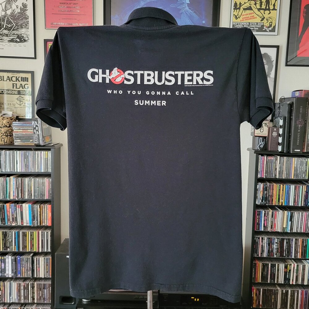 GHOSTBUSTERS Cinemark Promotional Polo Shirt 2016 Size Small